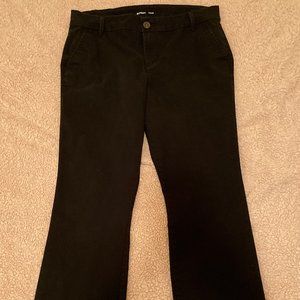 Old Navy Black Mid-Rise Boot-Cut Chino Pants for Women Size 10 EUC
